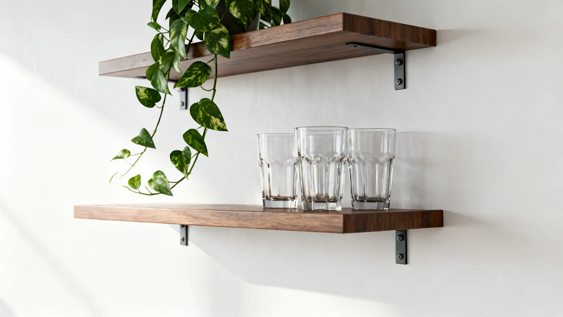 2. Floating shelf corner table