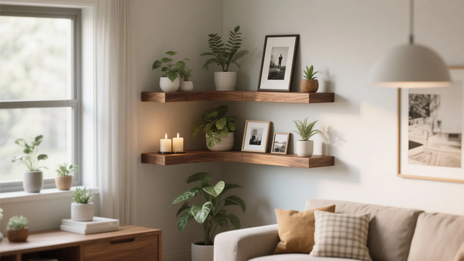 Floating Corner Shelves