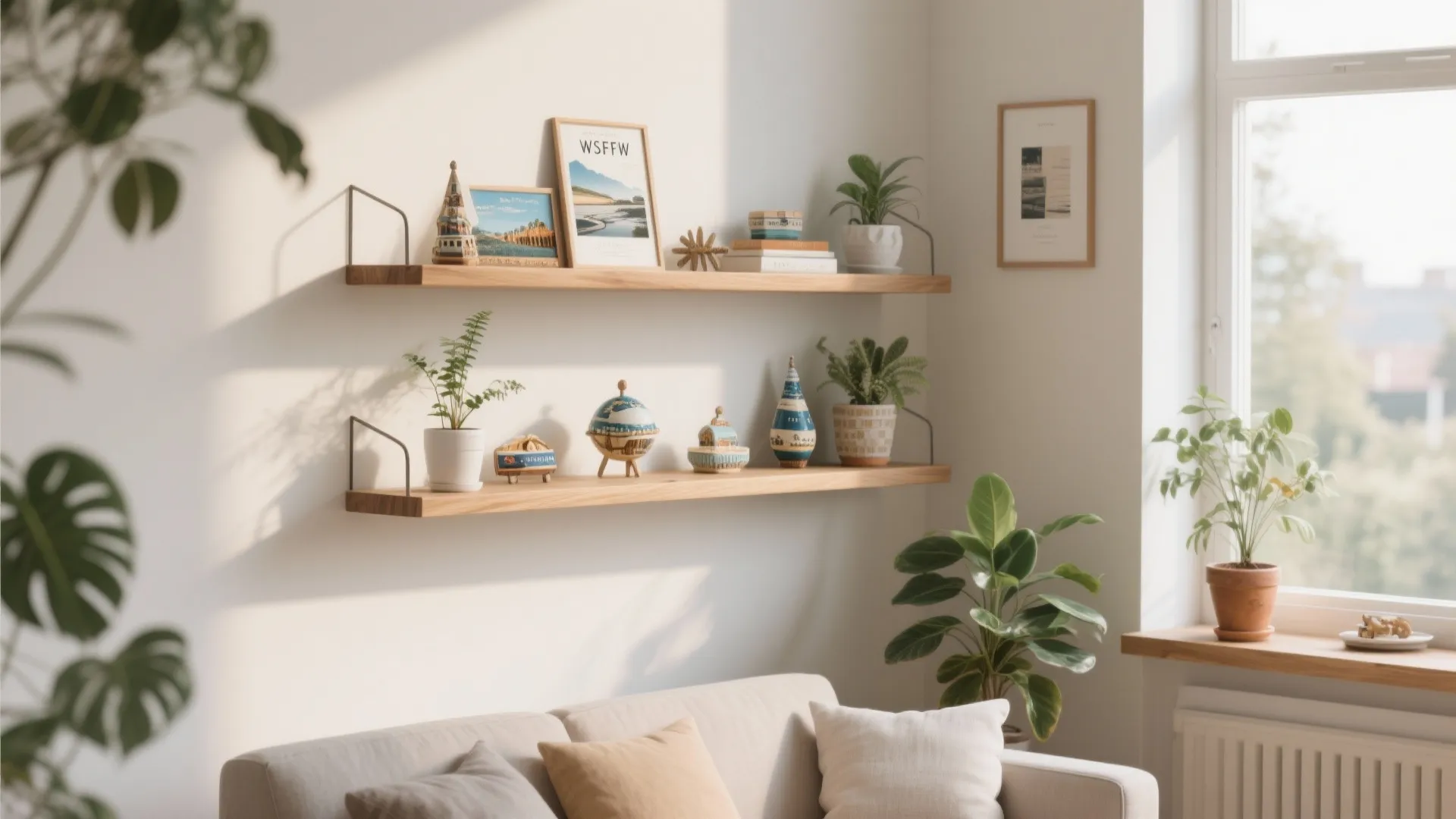 1. Floating Corner Display Shelves