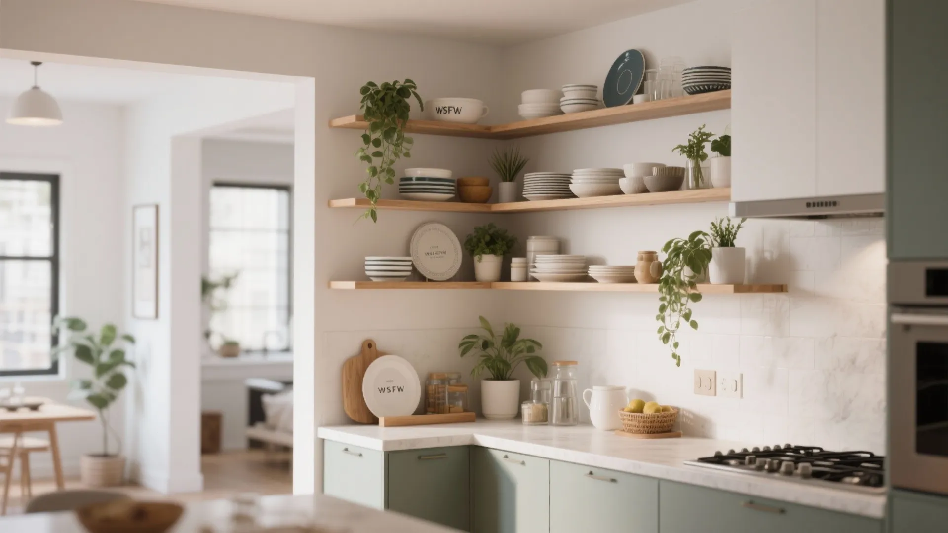 8. Floating Corner Shelves