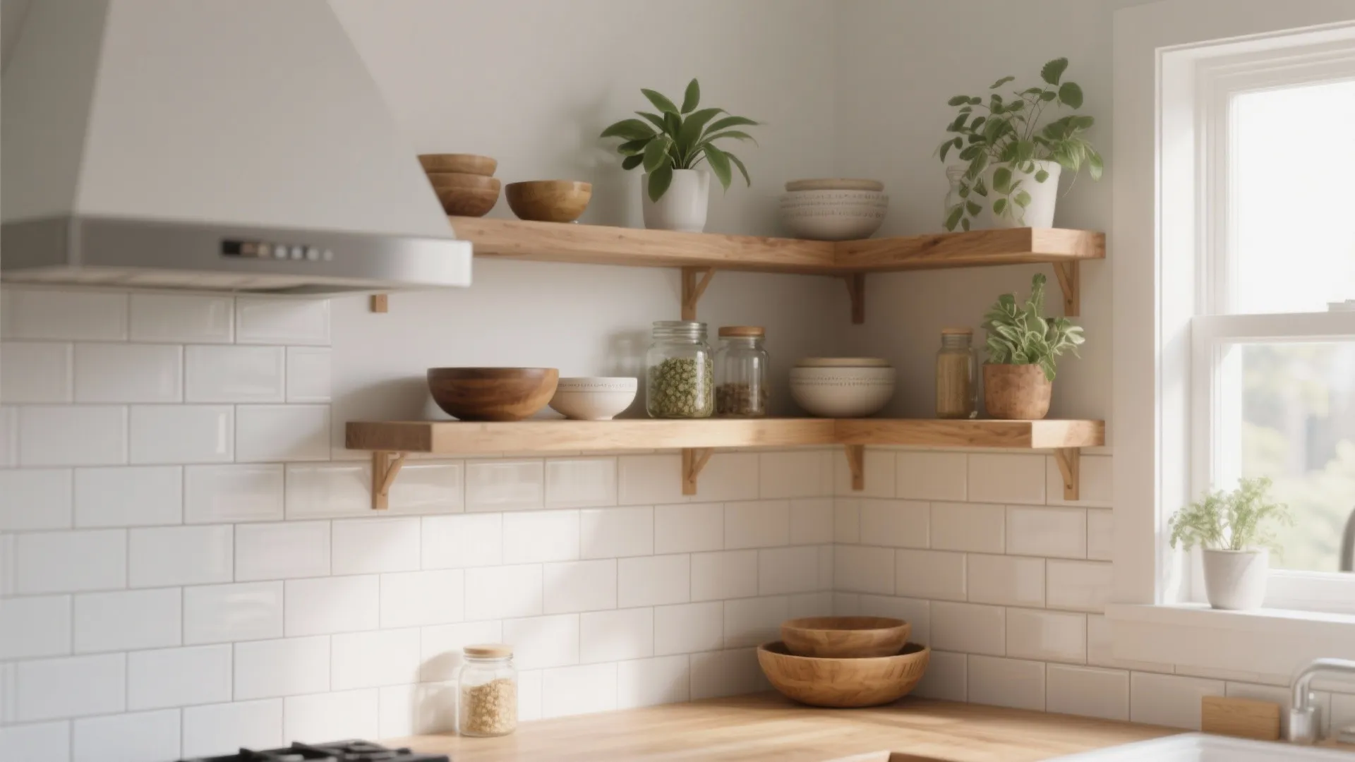6. Floating Corner Shelves