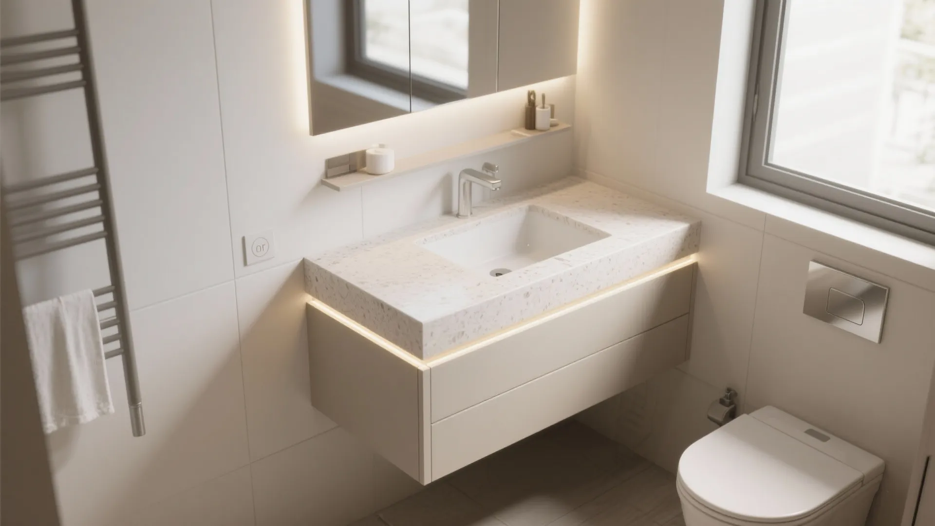 Floating Corner Vanities