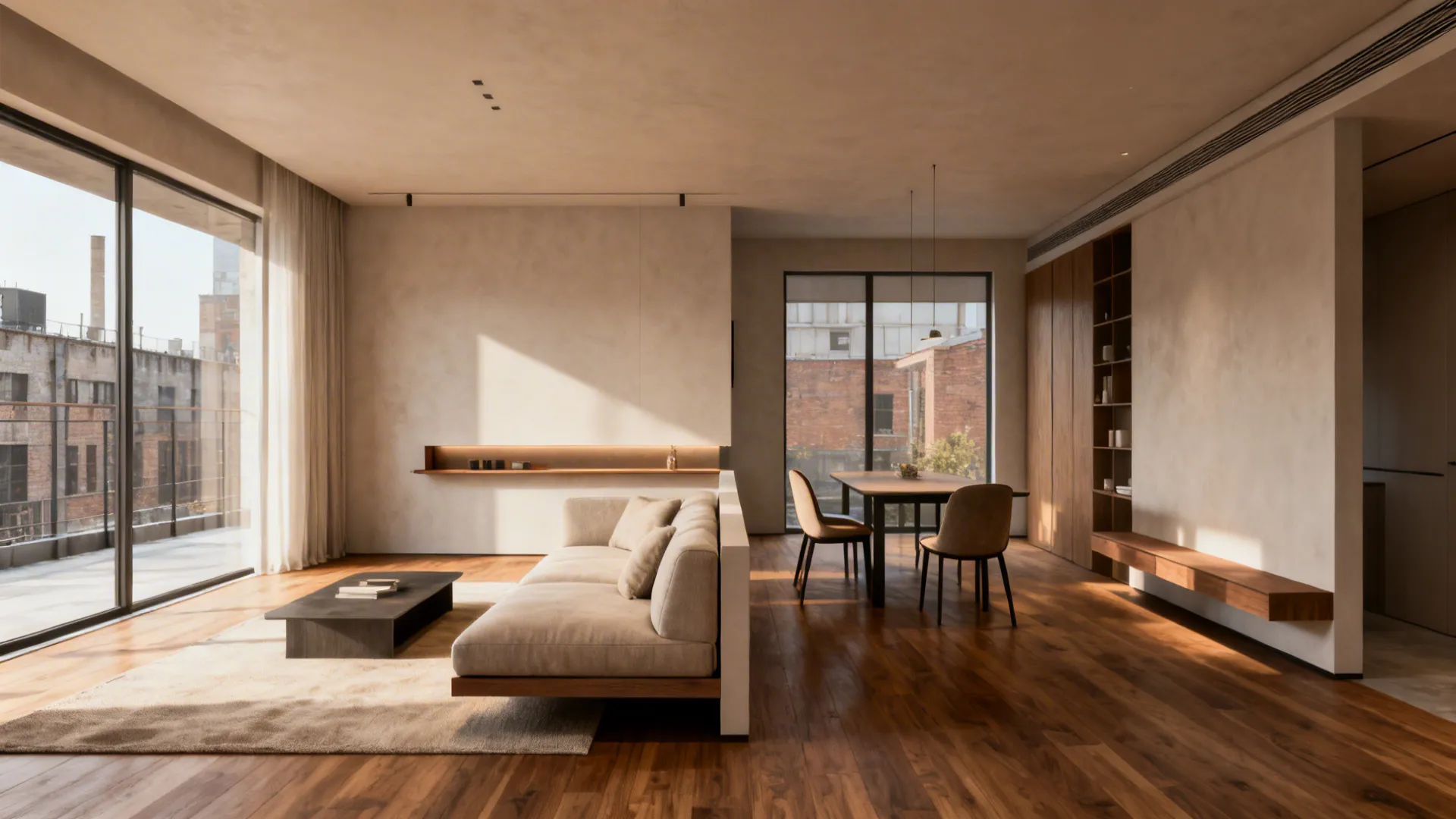 3. Floating Couch, Chairs as Anchors