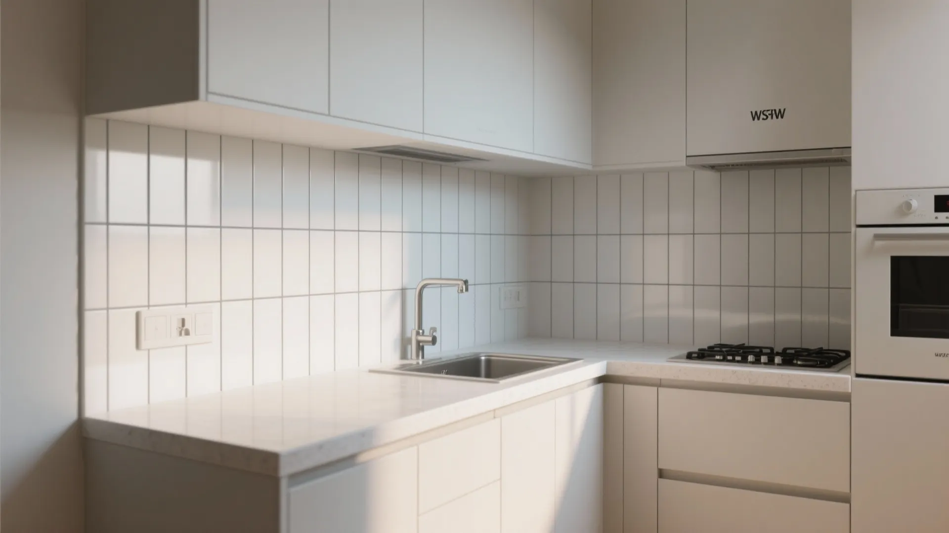 2. Create a floating countertop effect