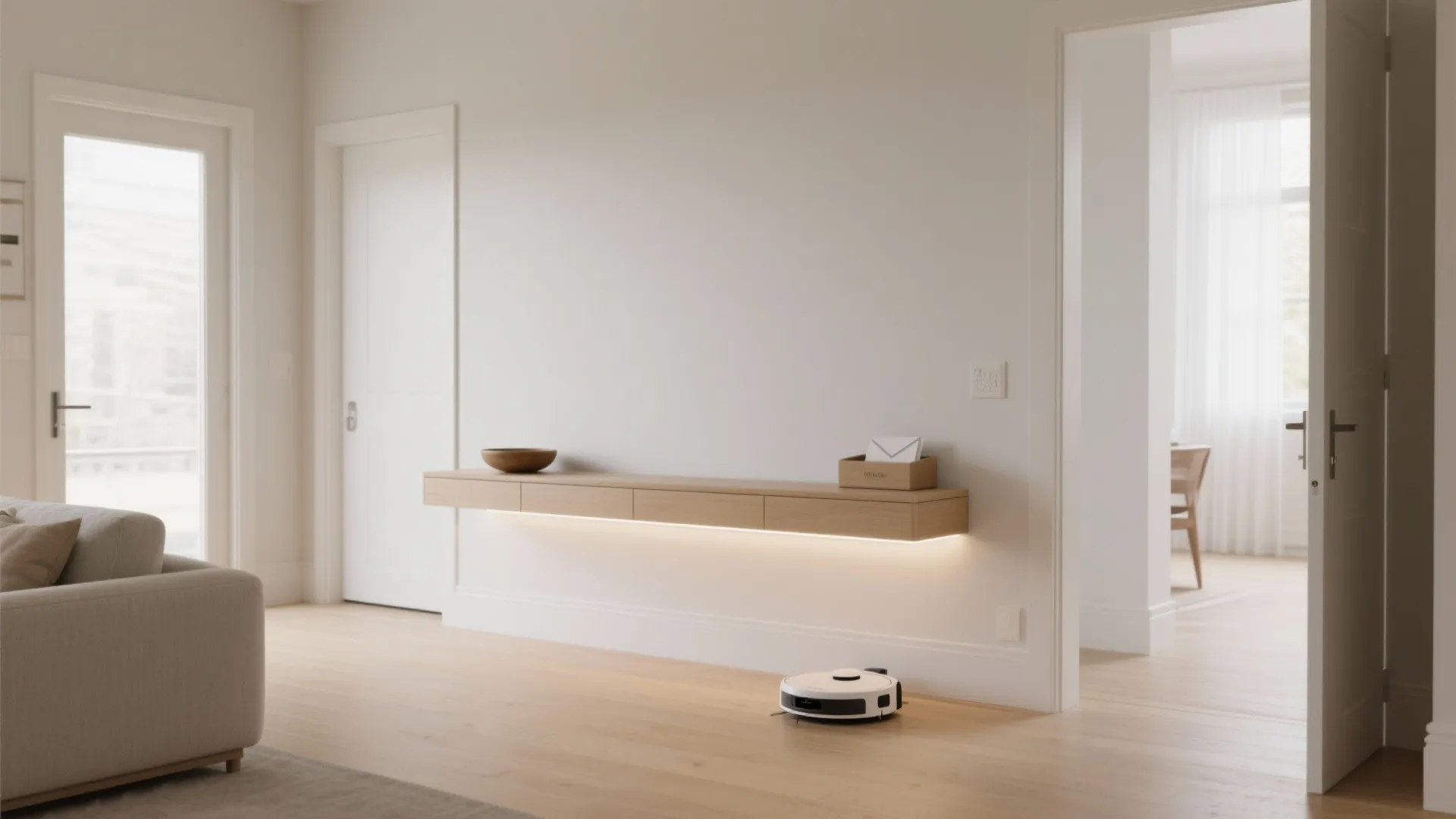 Floating Console That Clears the Floor