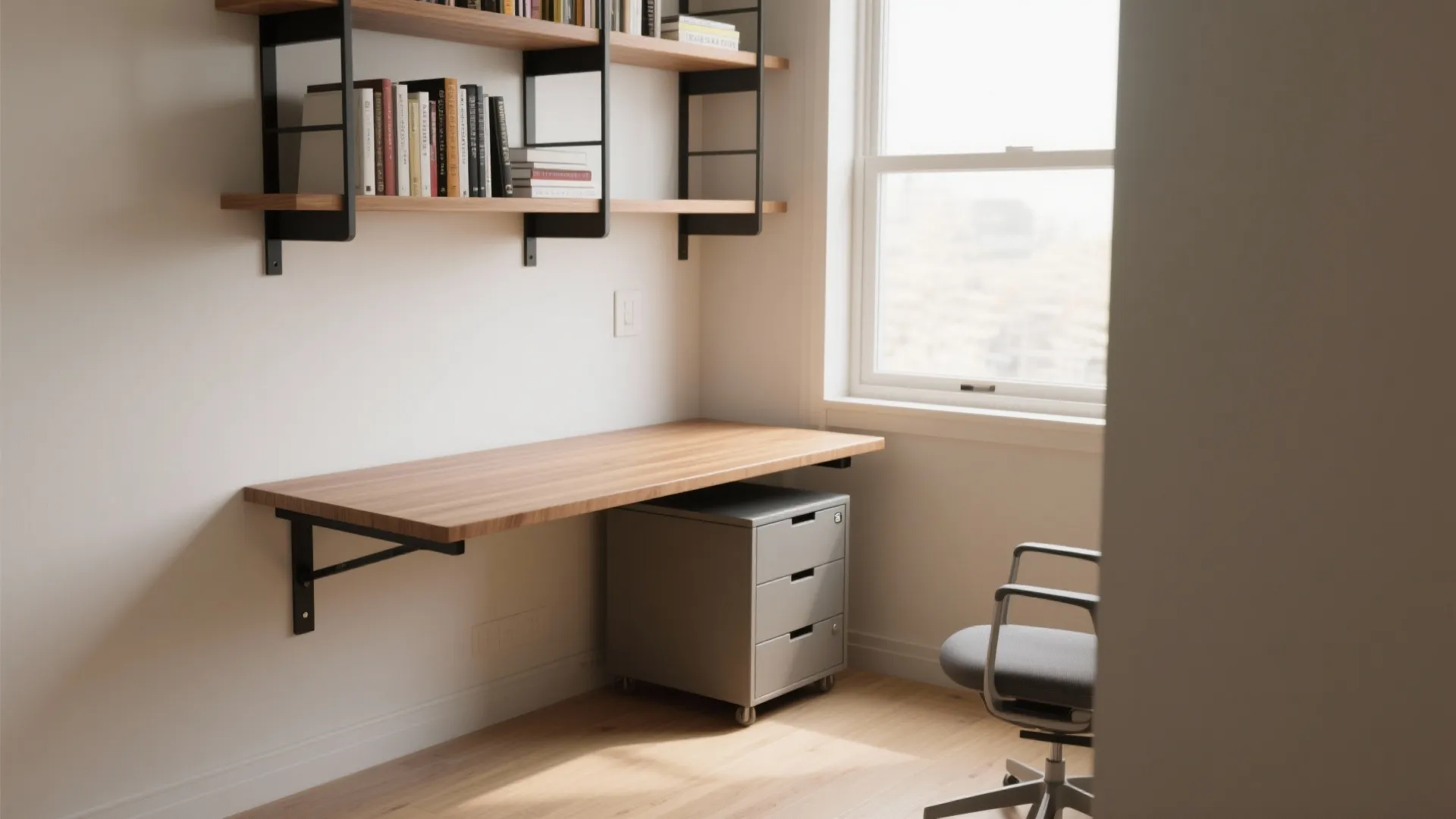 1. Float your desk, free the floor