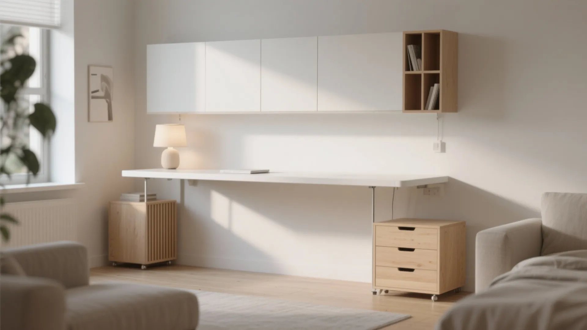 2. Use a Floating Desk to Keep Flow