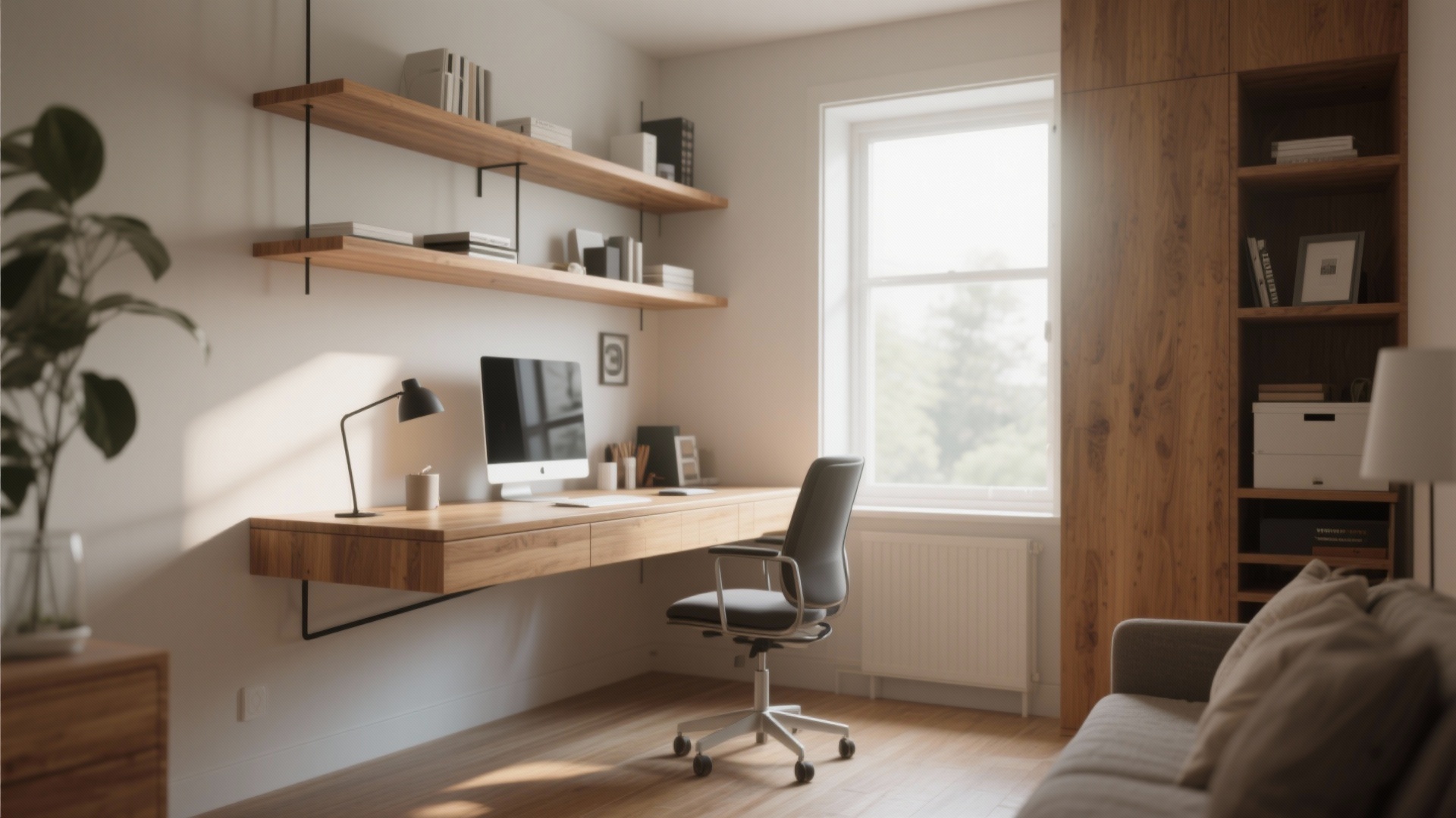 10 Floating Shelves Office Ideas to Maximize Workspace