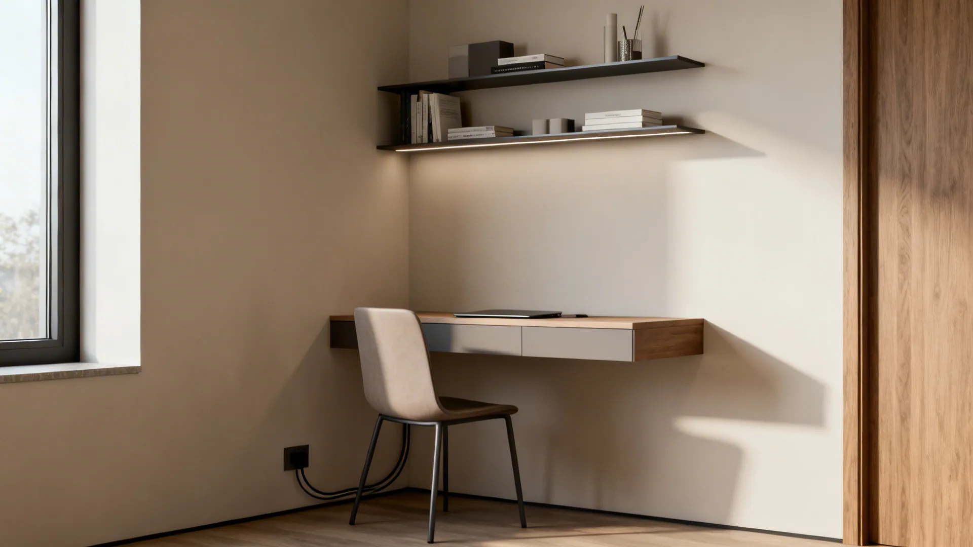 2. Floating Desk for a Micro-Workstation