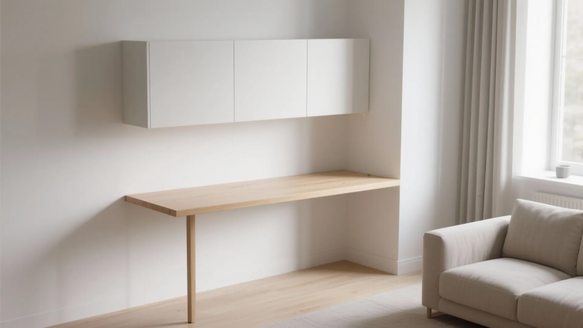 Minimalist Floating Desk Design