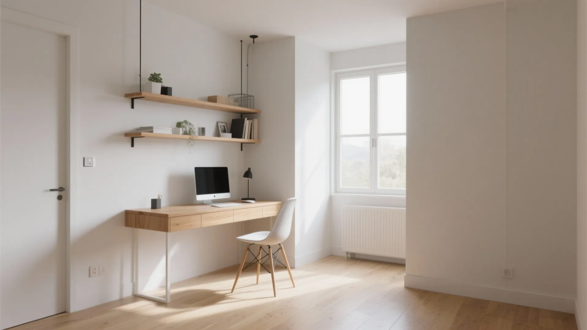 1. Floating Desks for Floor Space