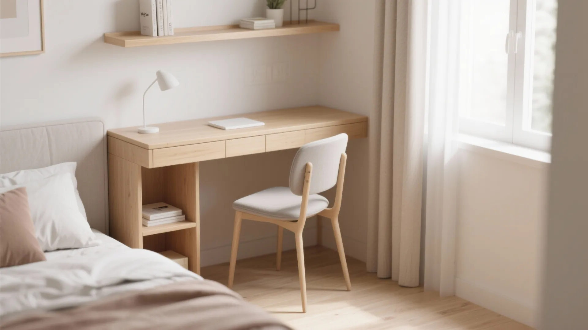 4. Floating Desk Nook