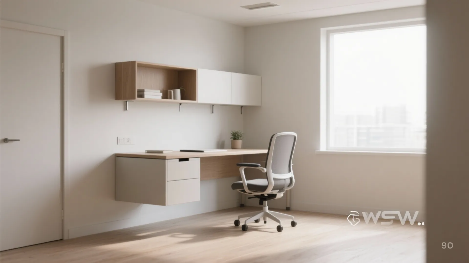 1. Floating Desks for Floor Space