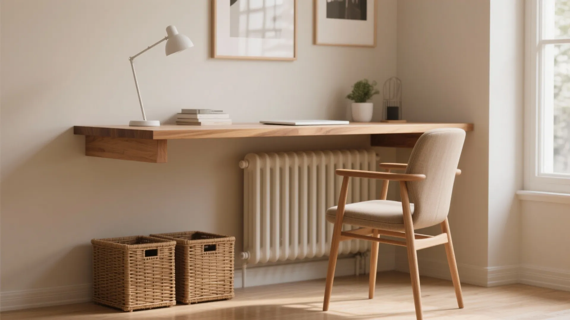 1. Floating Desks to Free Floor Space