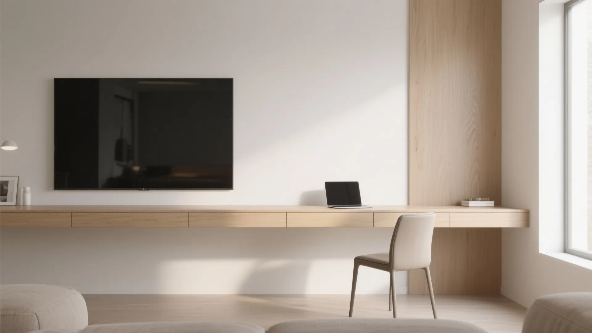 Minimalist Floating Desk Setup