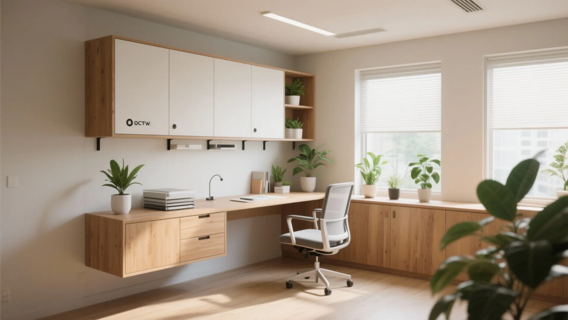 Idea 1: Floating Desk & Hidden Storage