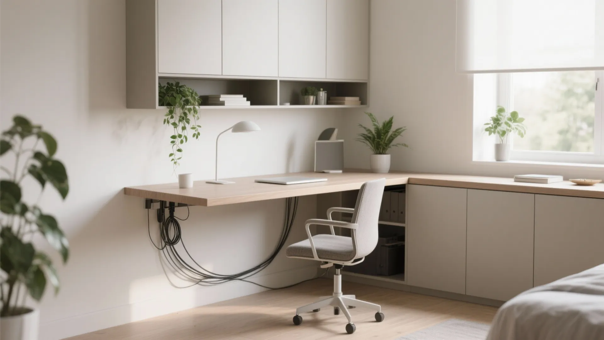 Floating Desk with Hidden Storage