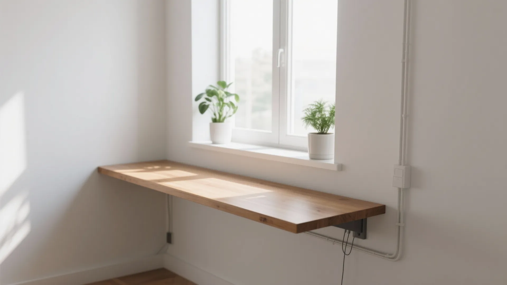 2. Floating Desk Under a Window
