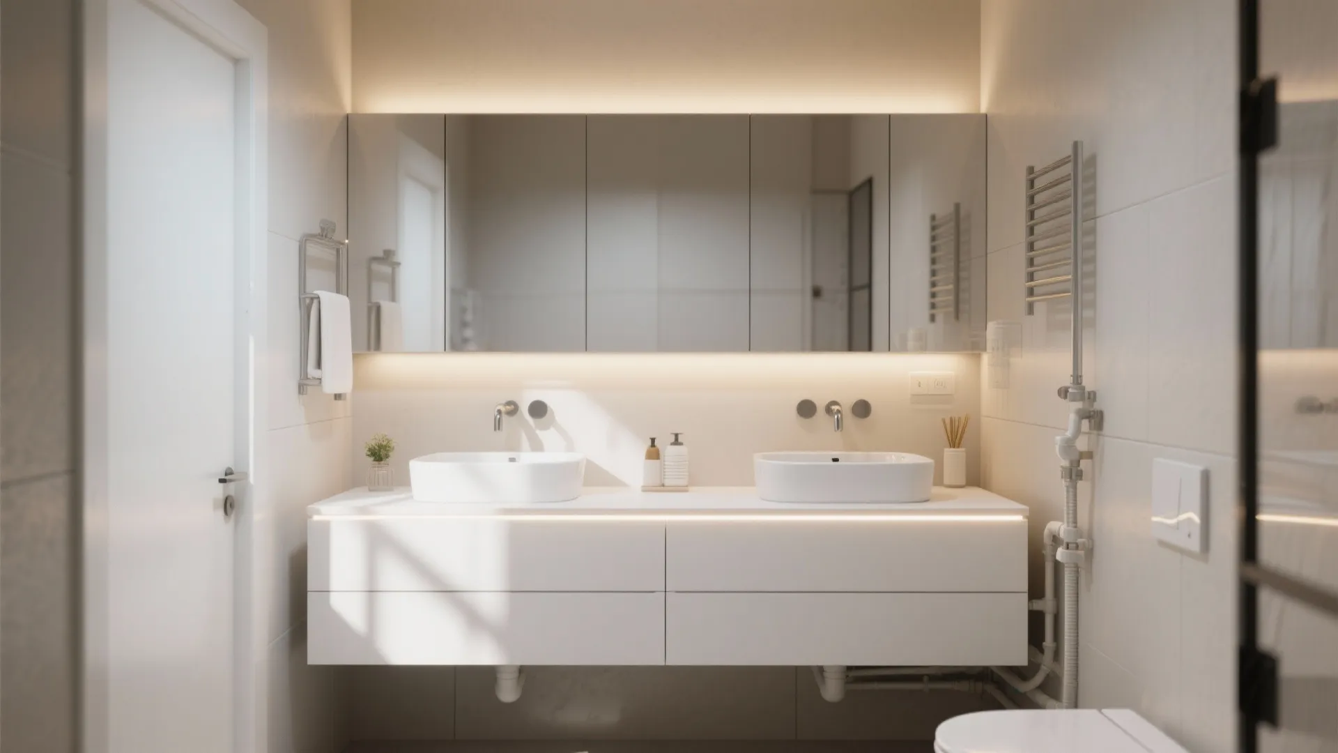 1. Floating Double Vanity