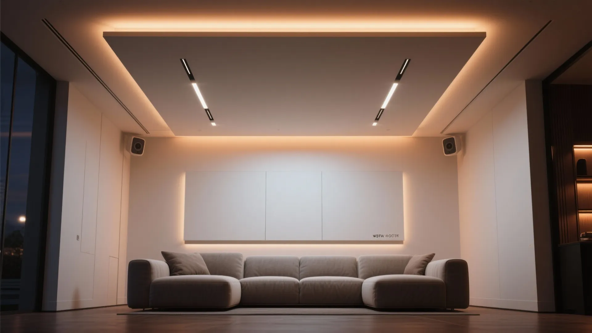 Floating Drop Ceiling With Smart Controls