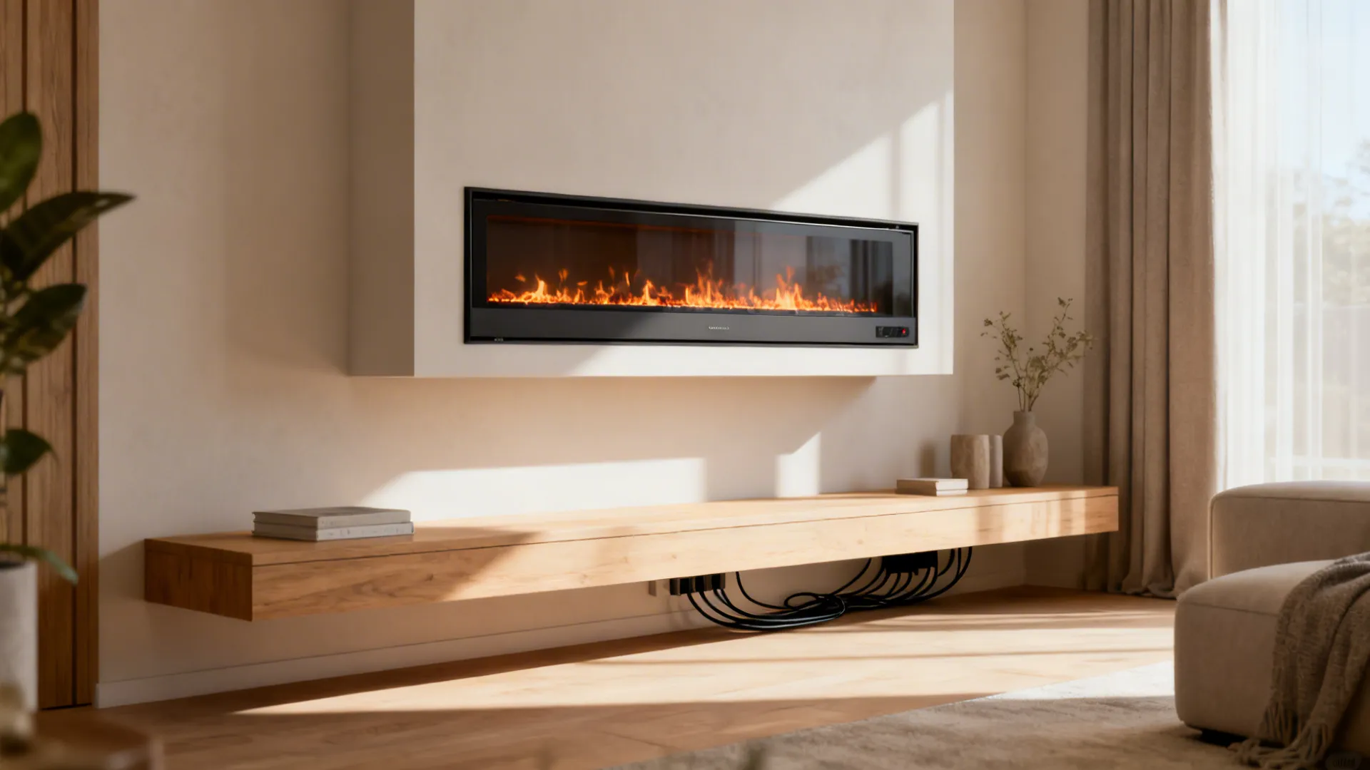 1. Float the Fireplace and Free Up Floor Space