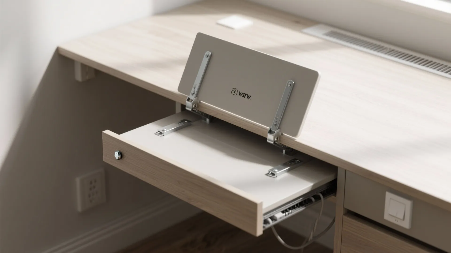3. Floating desk with foldable return