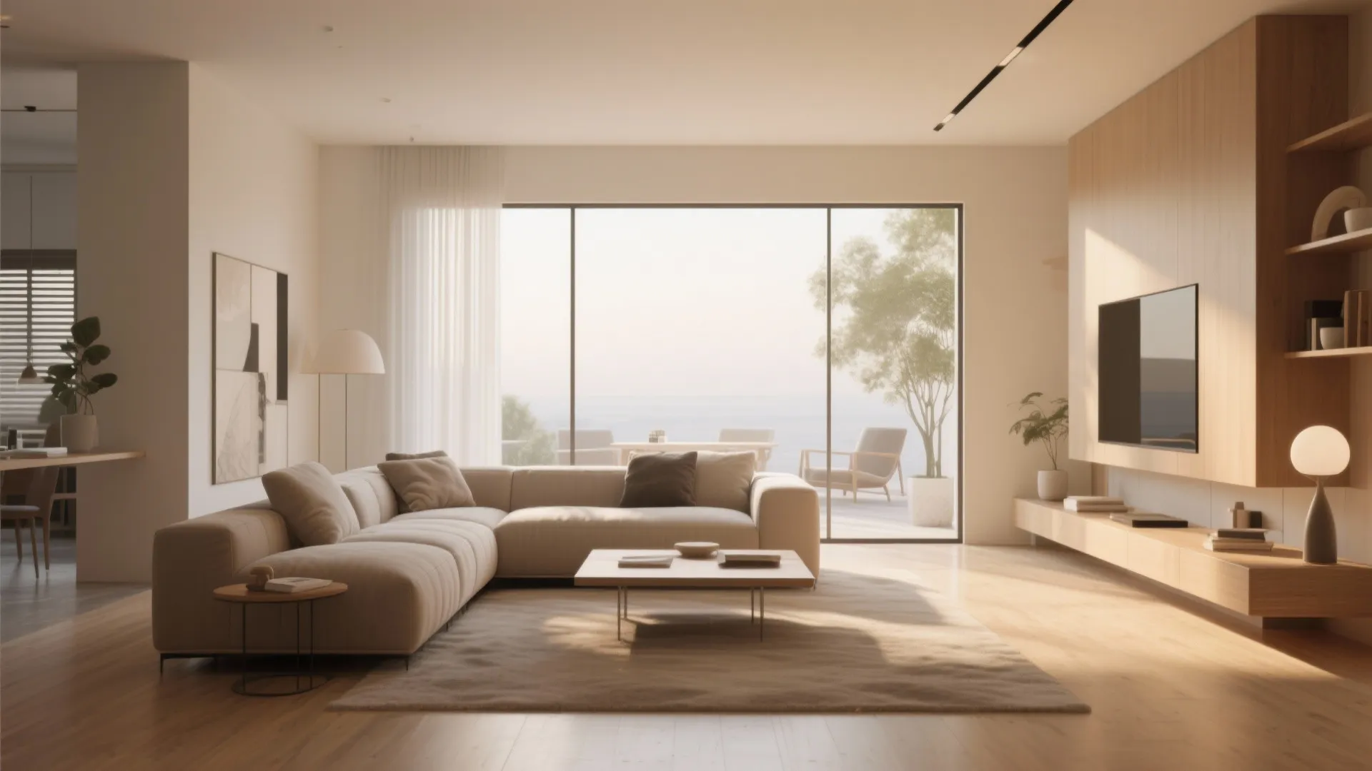 Floating Furniture to Open Up the Room