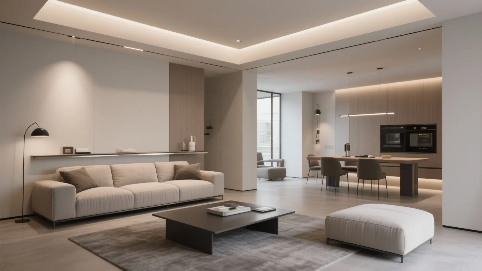 3. Floating Furniture Arrangement