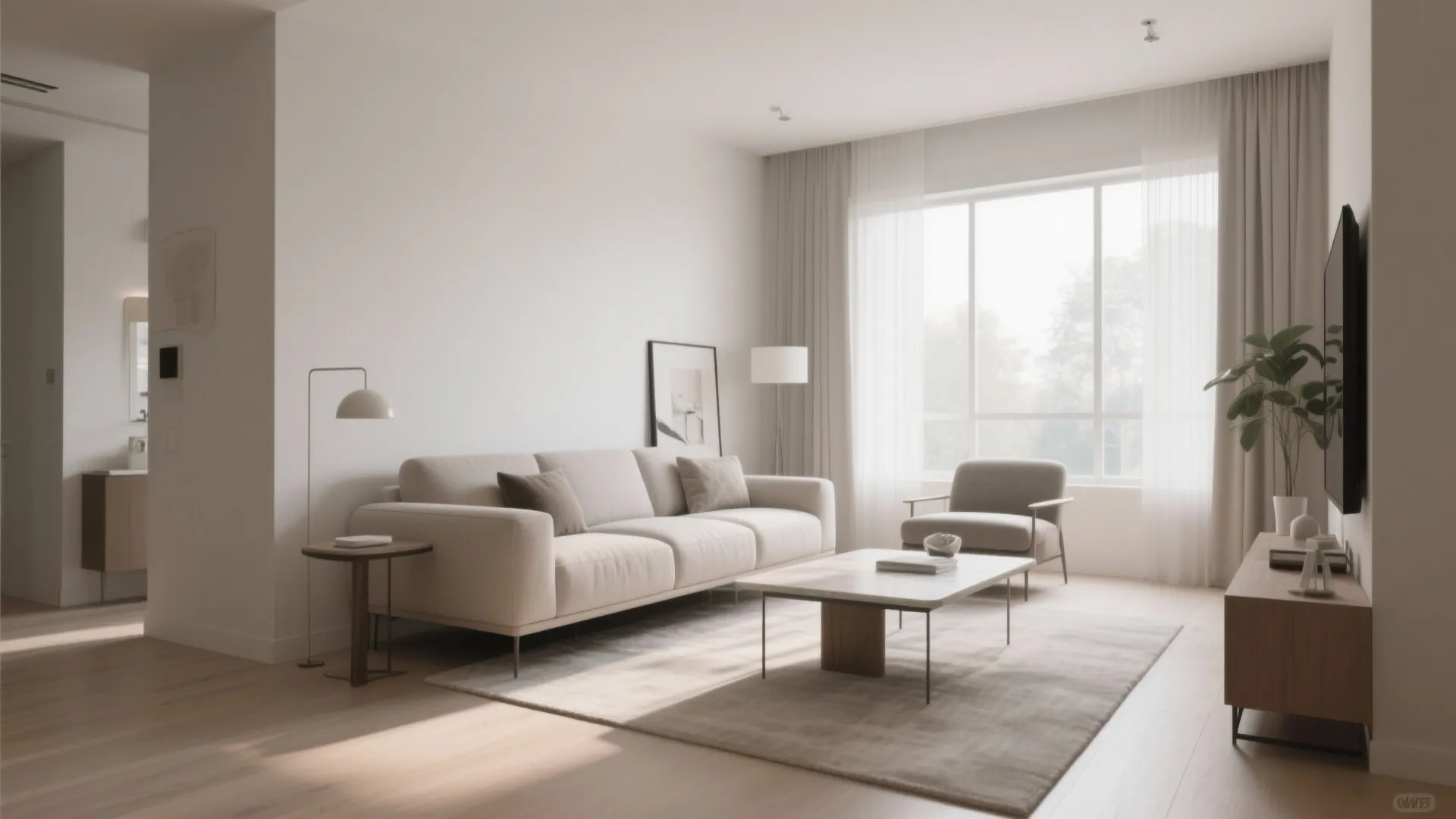 Floating furniture arrangement