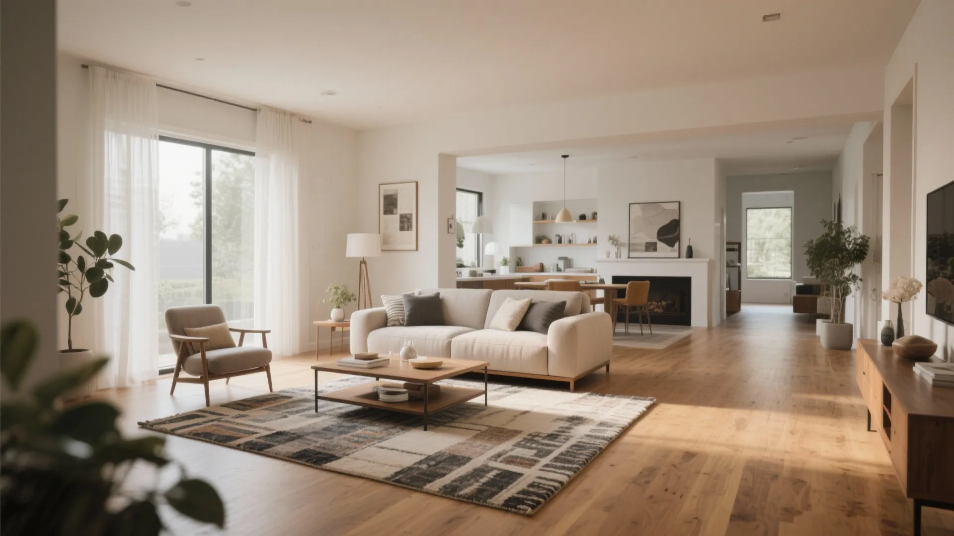 3. Floating Furniture Arrangement