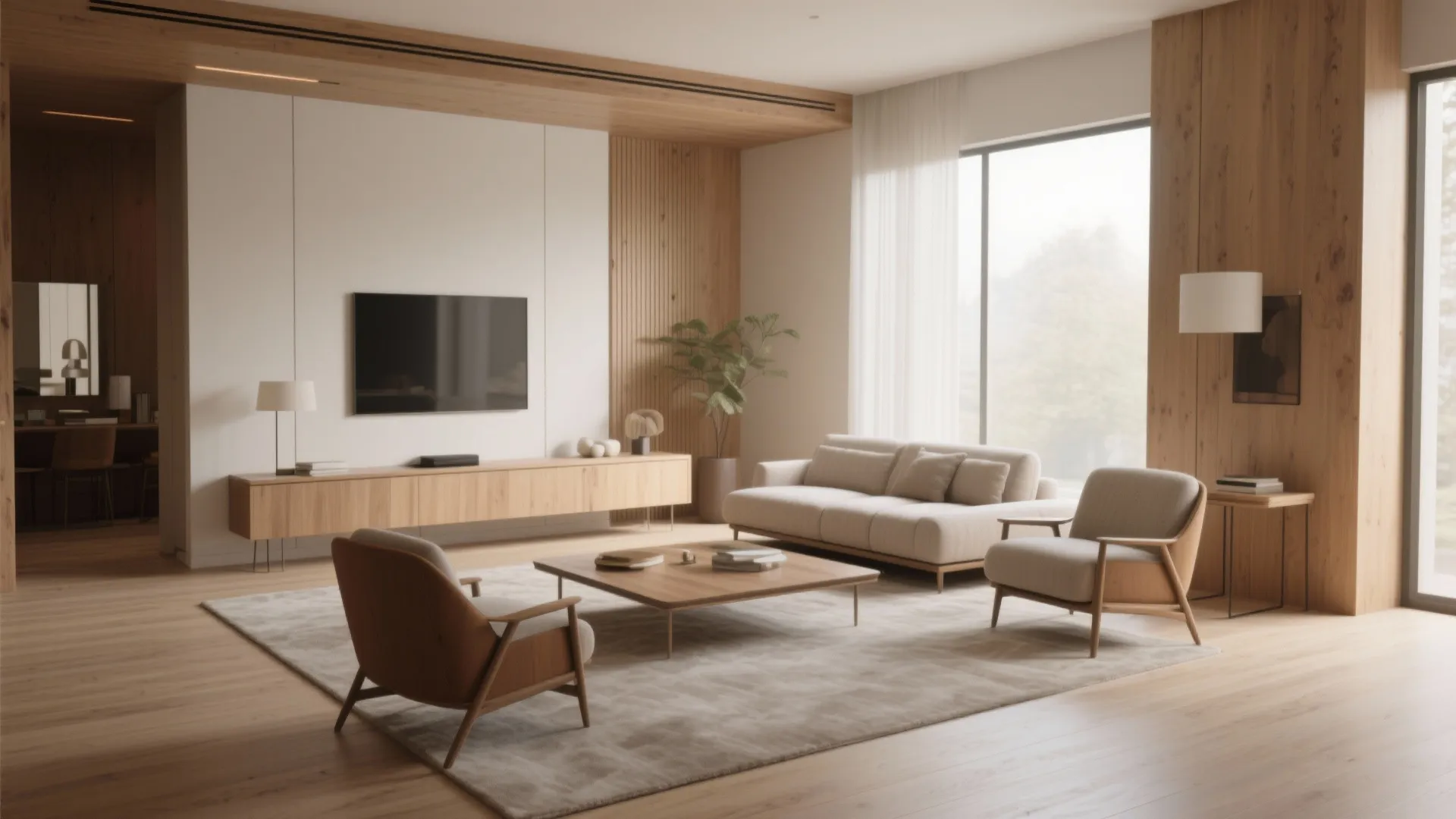 1. Floating Furniture Arrangement