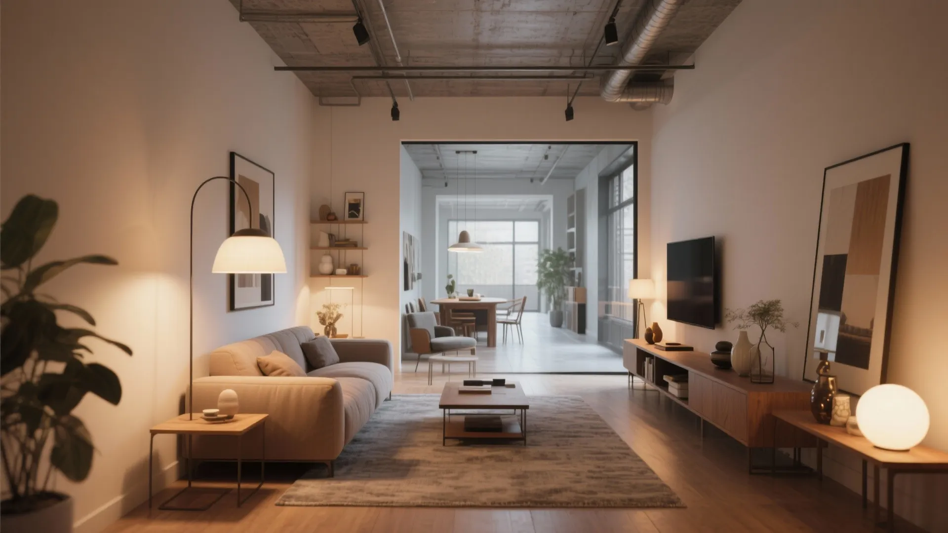 3. Floating Furniture Arrangement