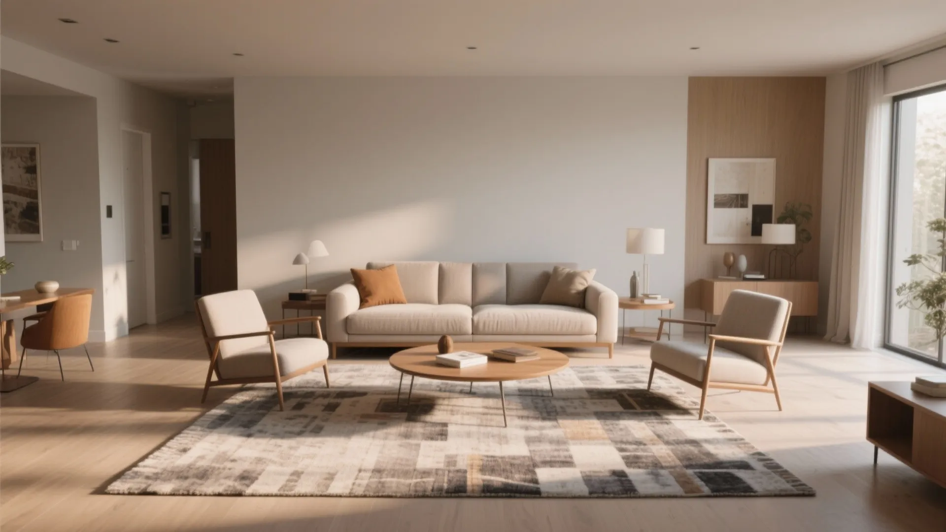 2. Floating Furniture Arrangement