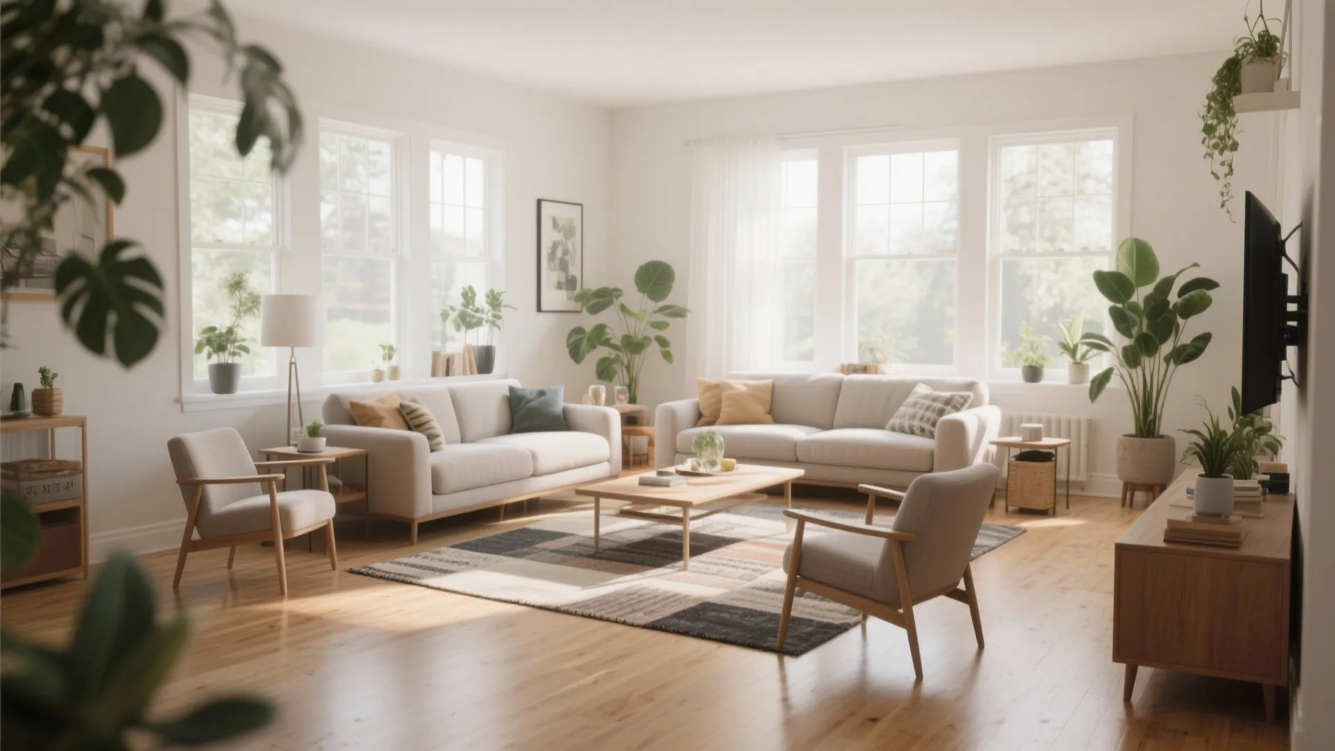 7. Floating Furniture Away from Walls