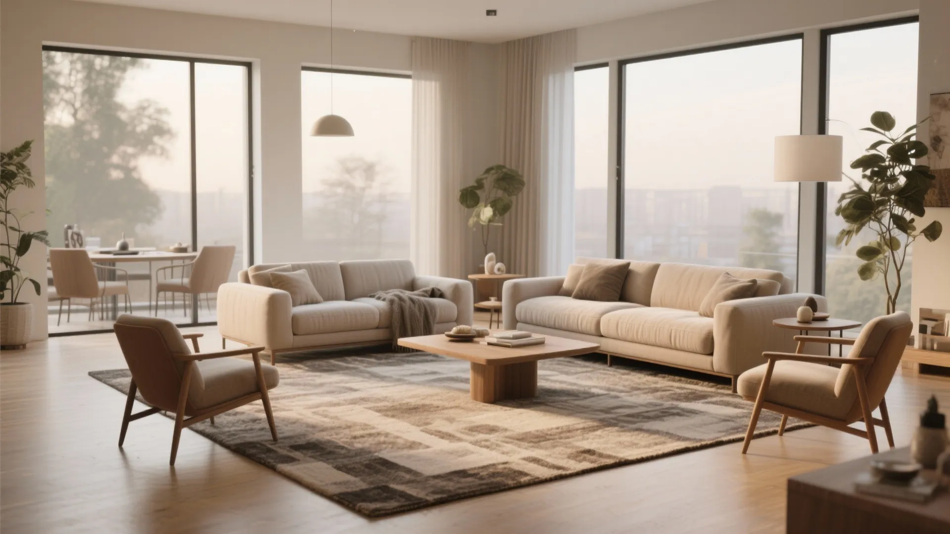 2. Floating Furniture Arrangement