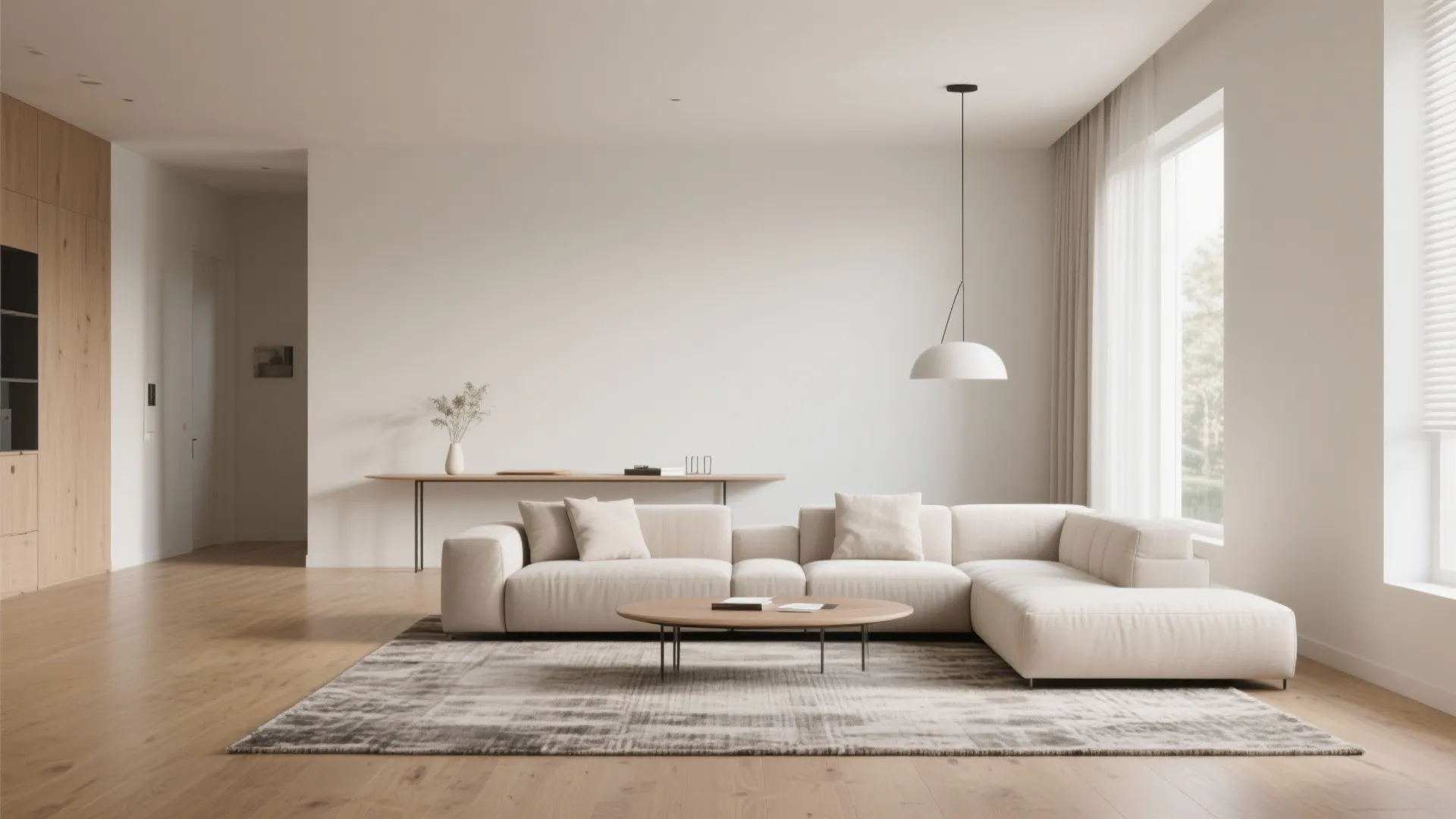 1. Floating Furniture Arrangement