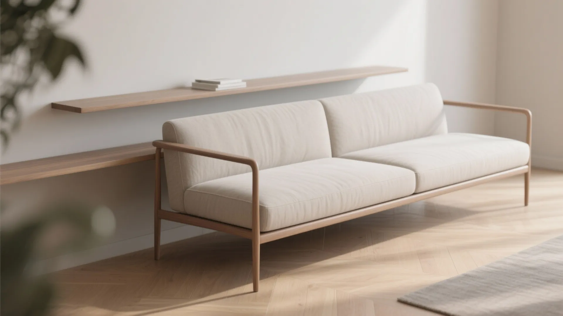 4. Floating furniture and slim profiles to keep sightlines open