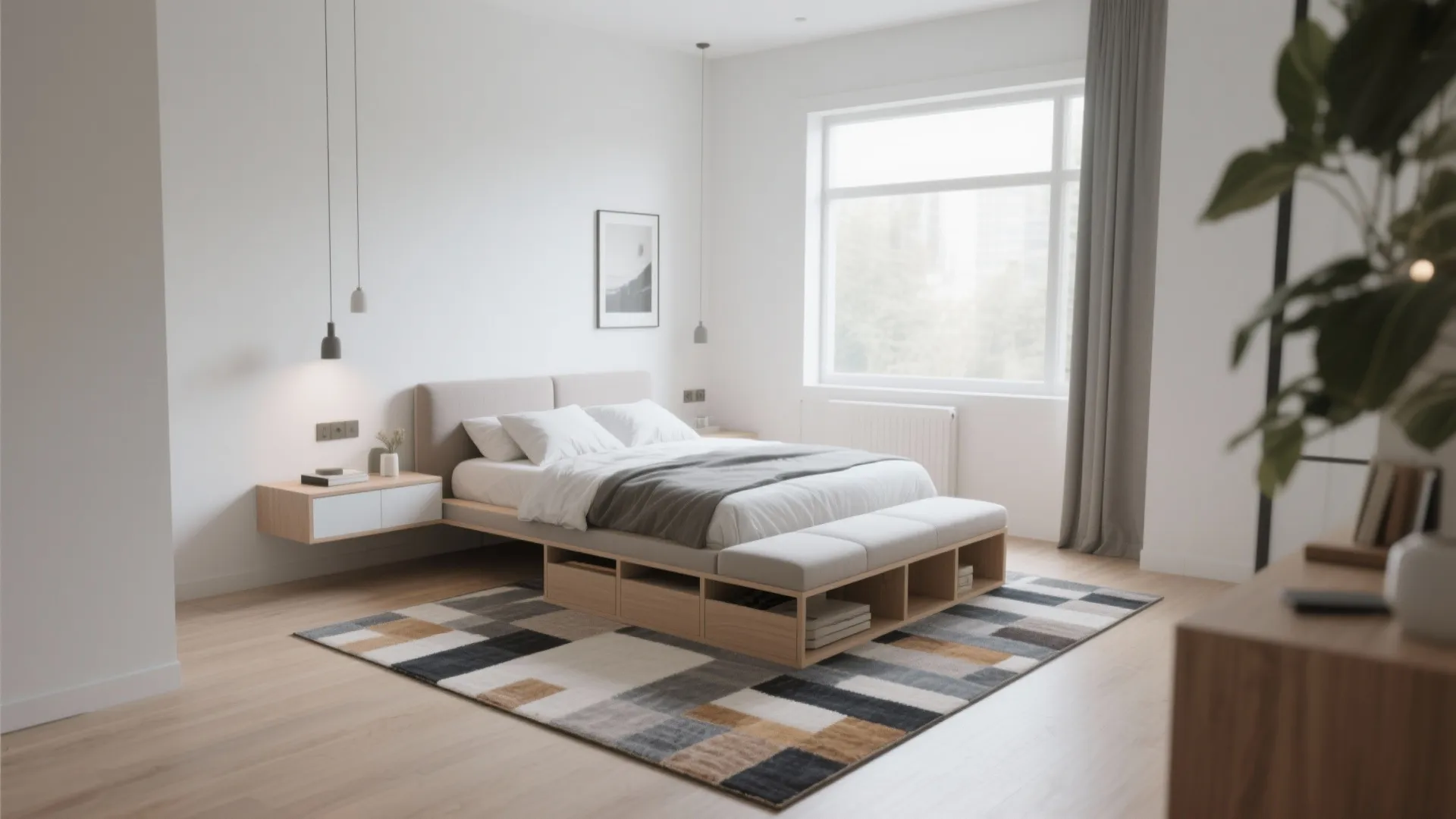 3. Floating Furniture Arrangement