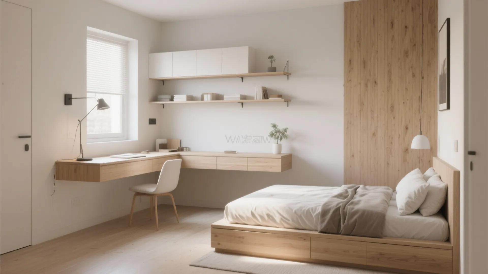 Idea 2: Floating Furniture Saves Floor Space