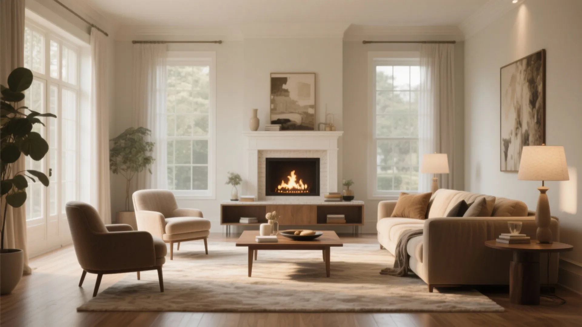 3. Floating Furniture Away from the Walls