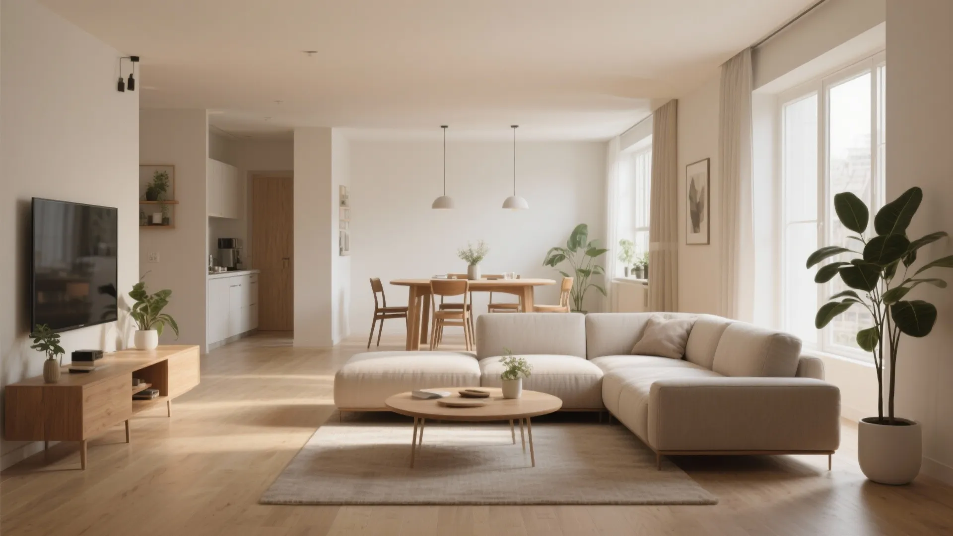 1. Floating furniture layout