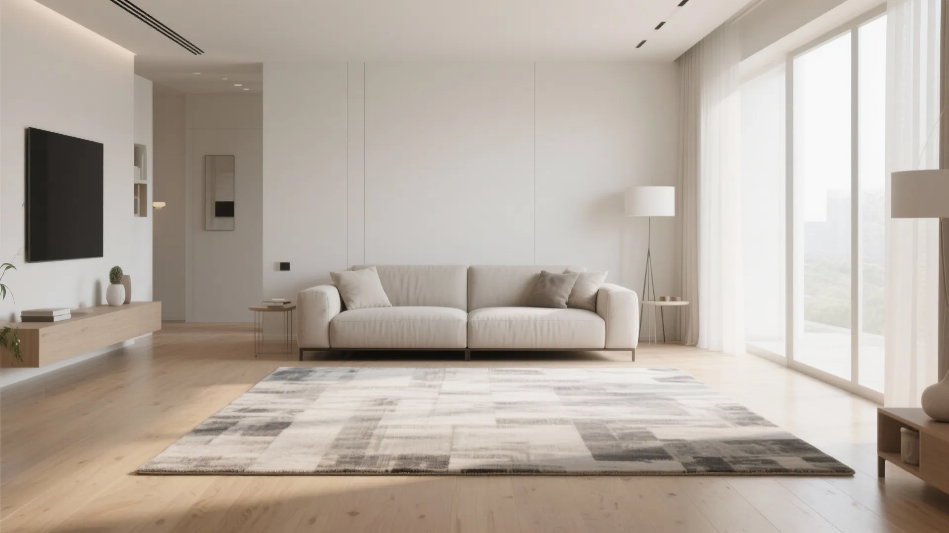 1. Floating Furniture Arrangement