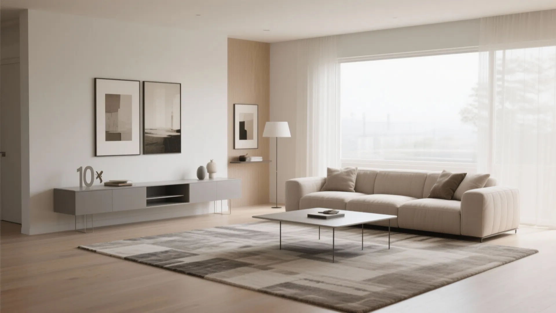 1. Floating Furniture Arrangement