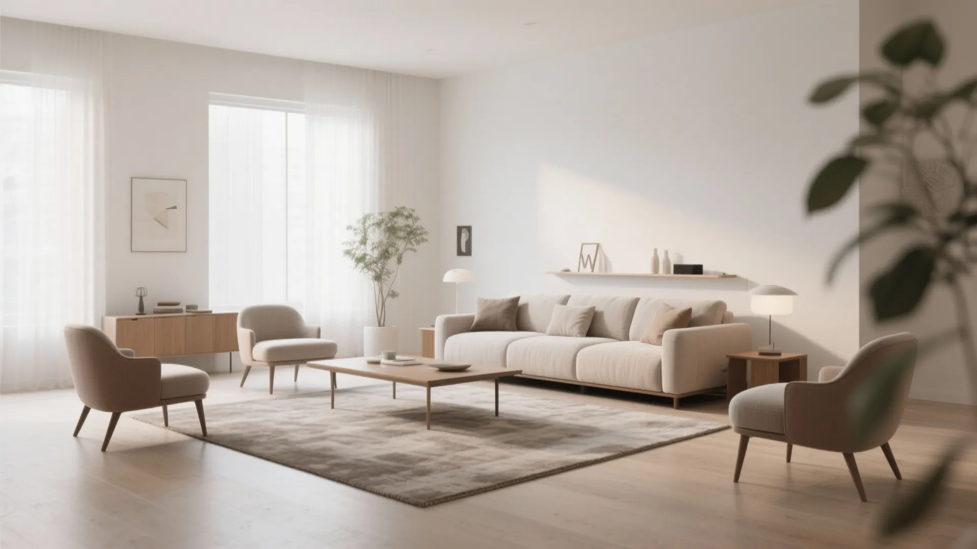 8. Floating Furniture Away from Walls