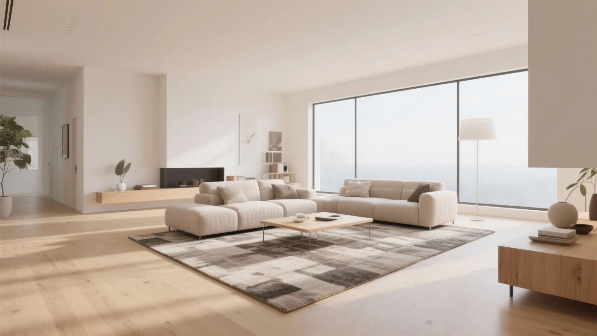 4. Floating Furniture Arrangement