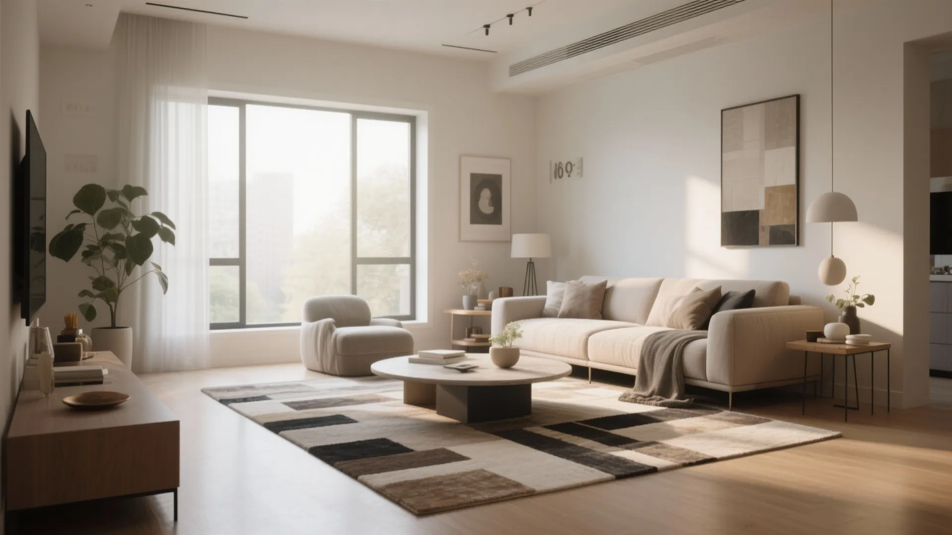 6. Floating Furniture Arrangement