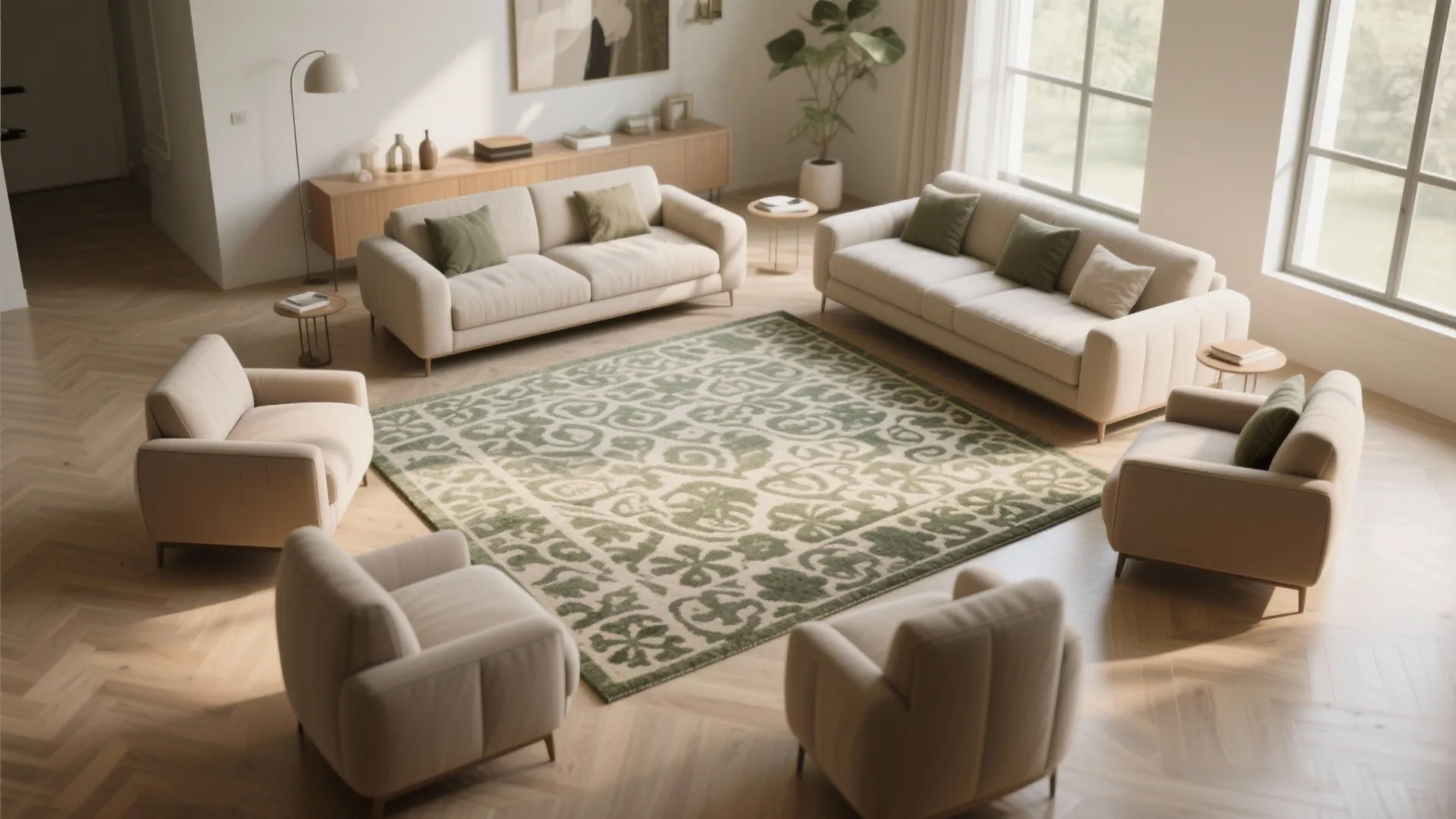 1. Floating Furniture Layout