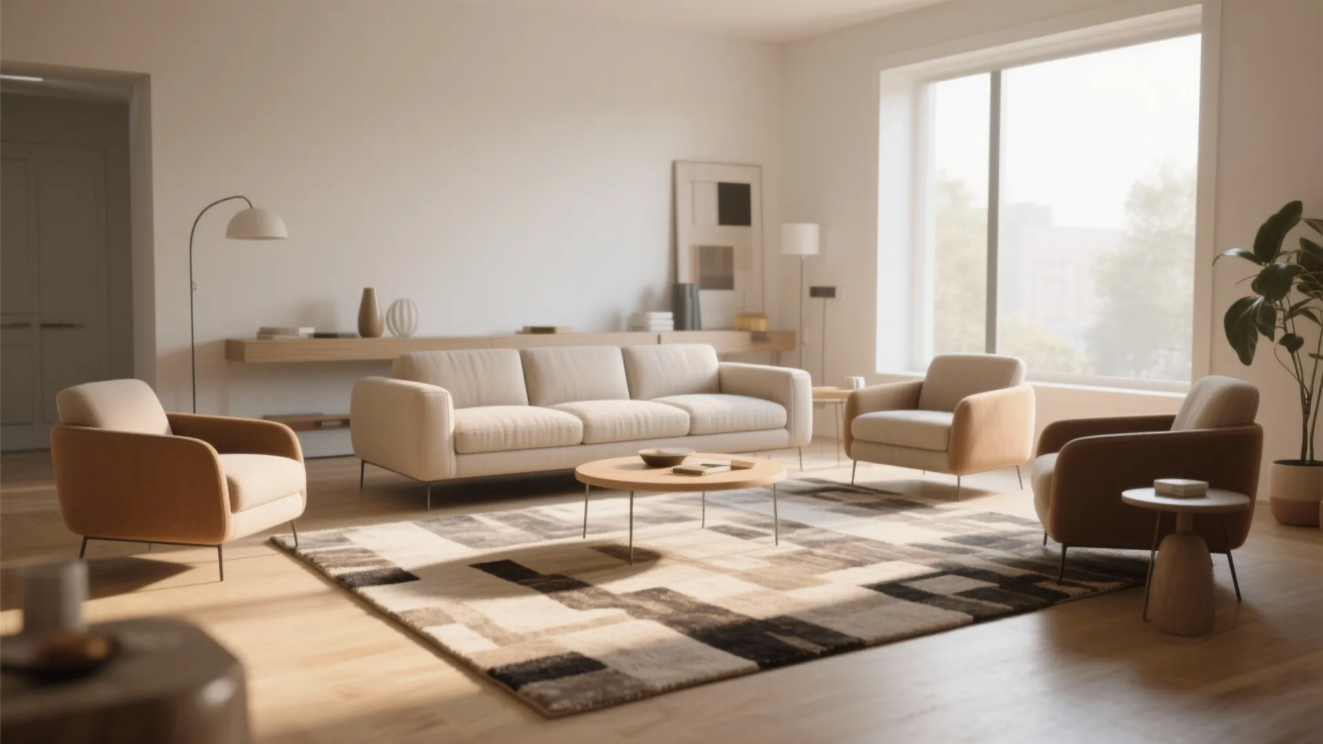 Idea 1: Floating Furniture Arrangement