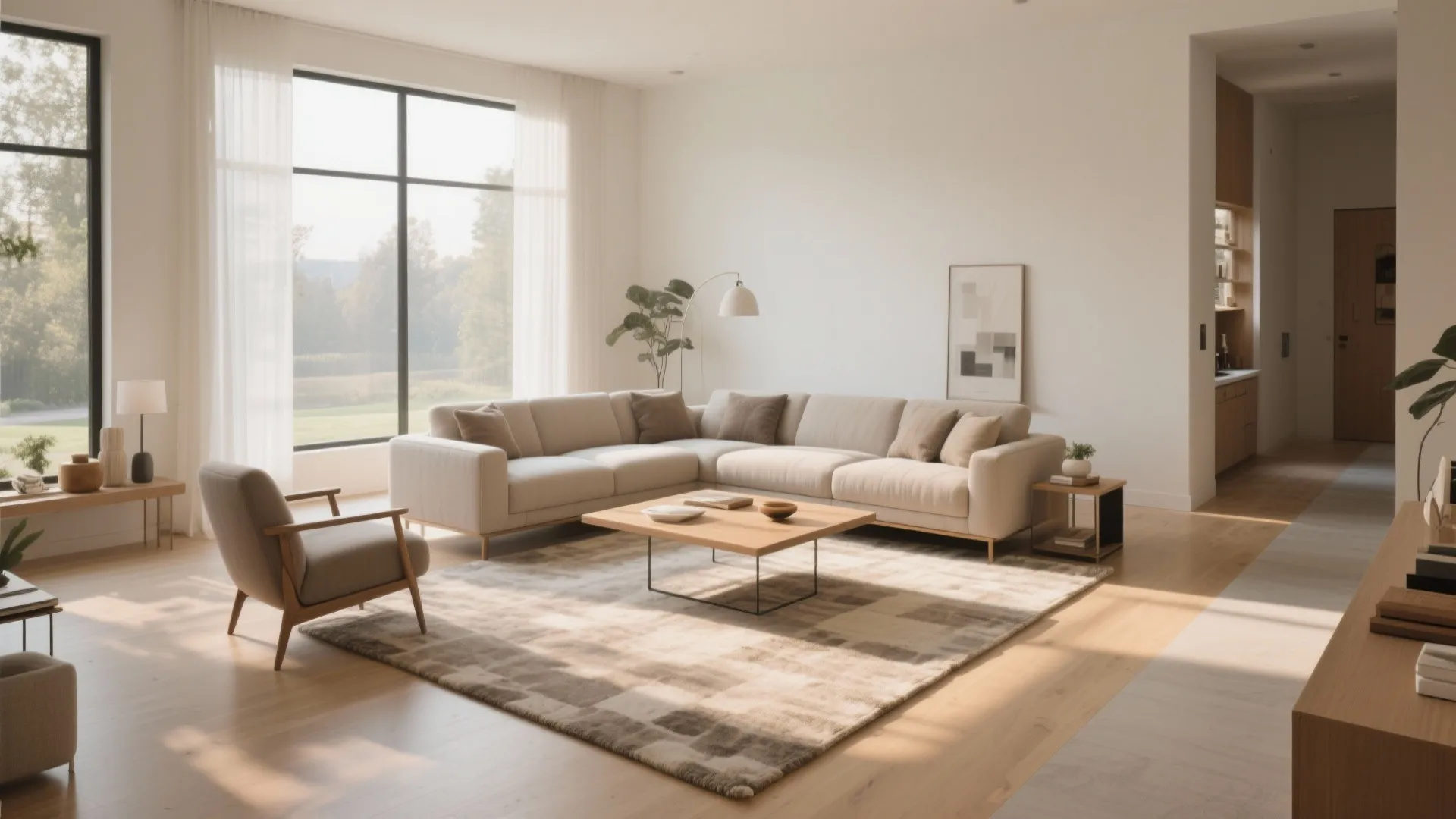 1. Floating Furniture Zones