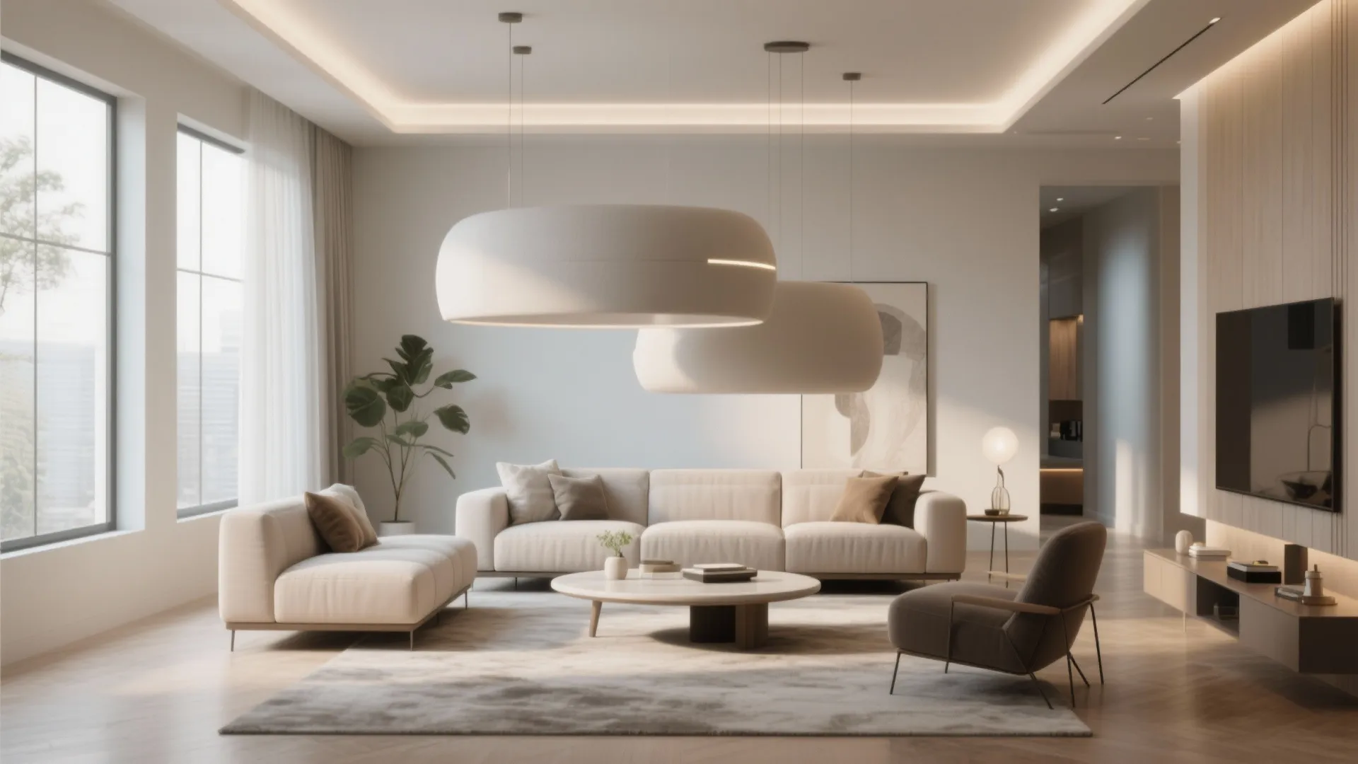 4. Floating Furniture Arrangement